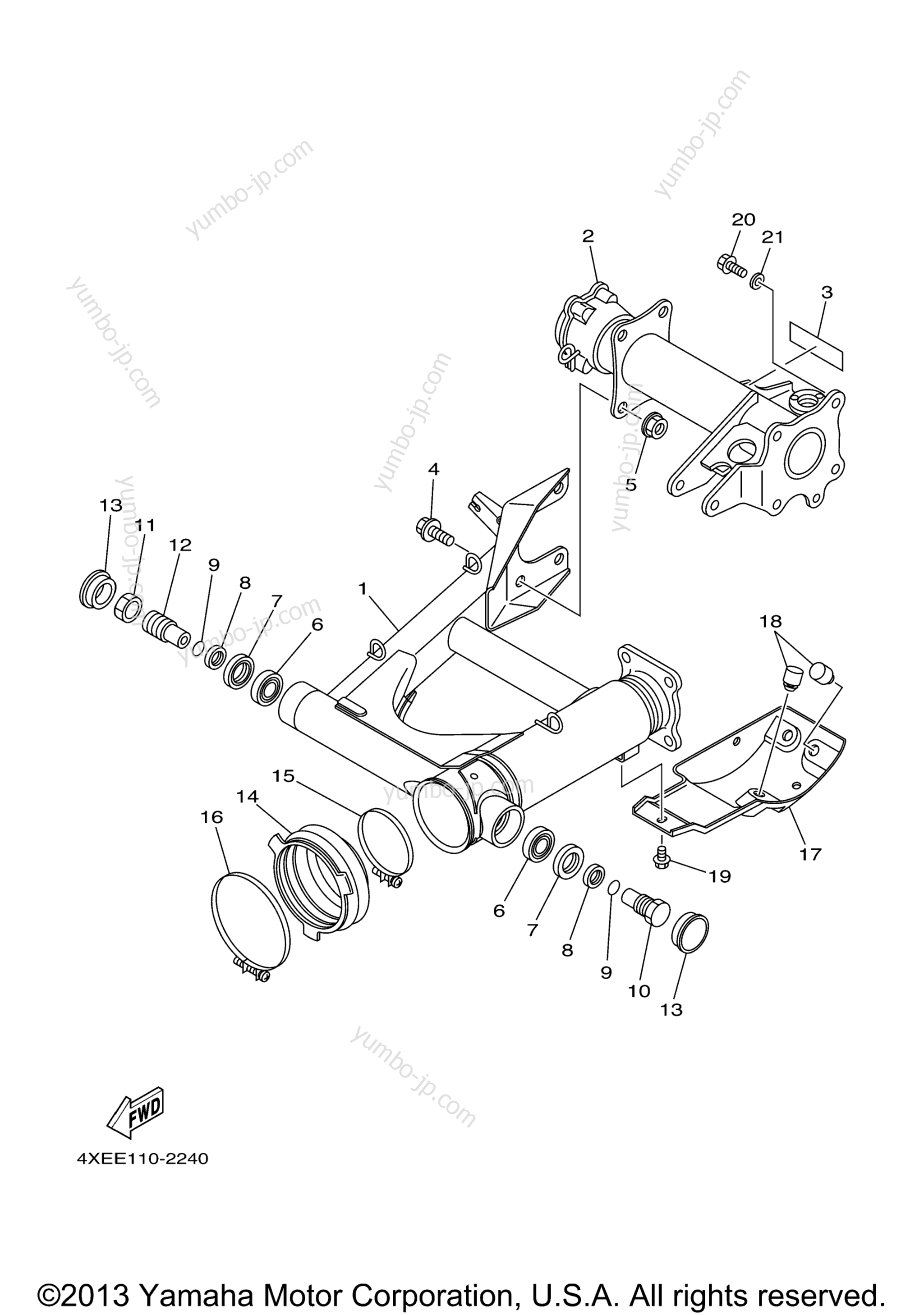 REAR ARM для квадроциклов YAMAHA BRUIN 250 2WD (YFM25BV) 2006 г.