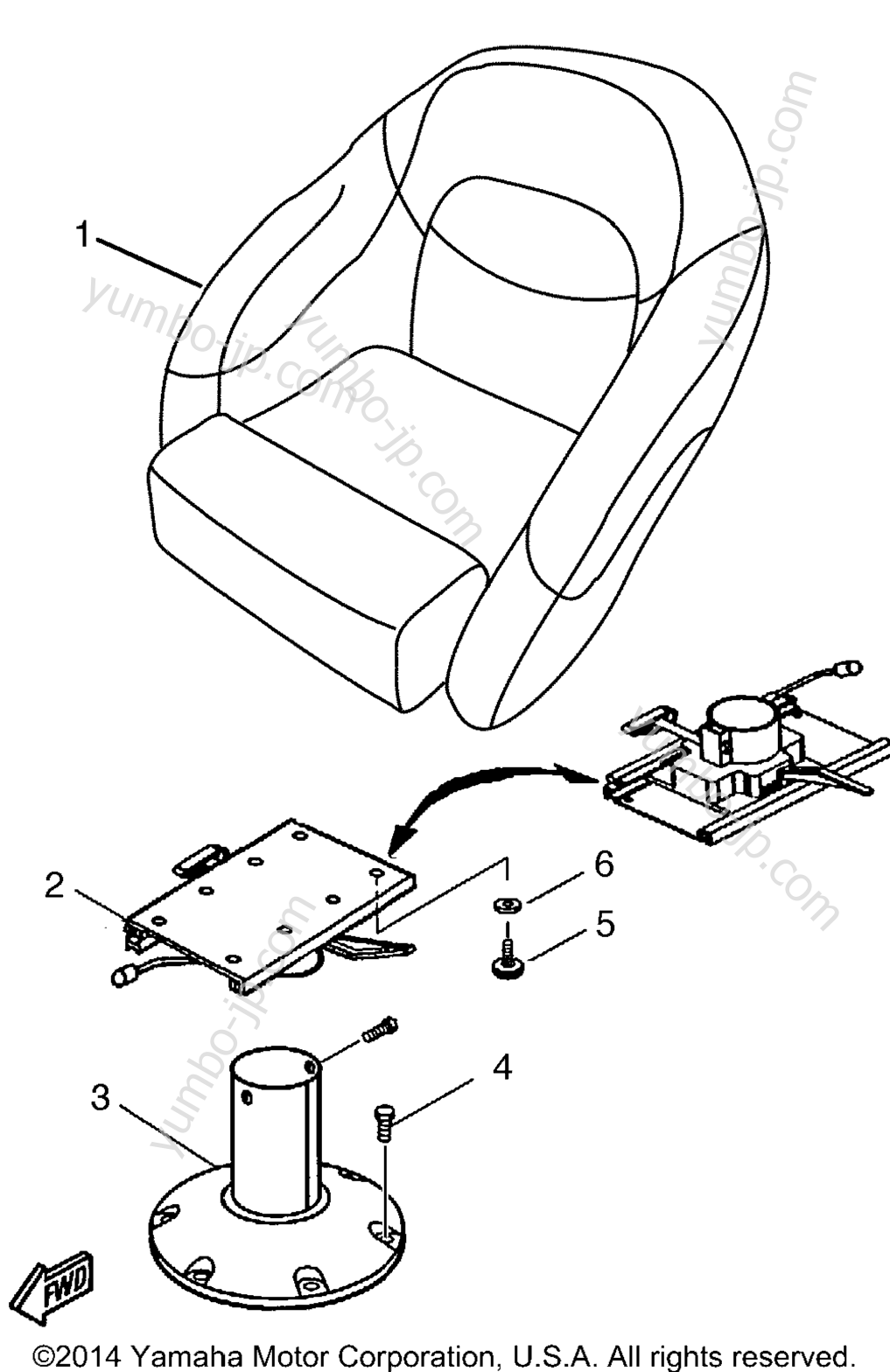 Swivel Seat для катеров YAMAHA AR210 (LST1200DD) 2005 г.