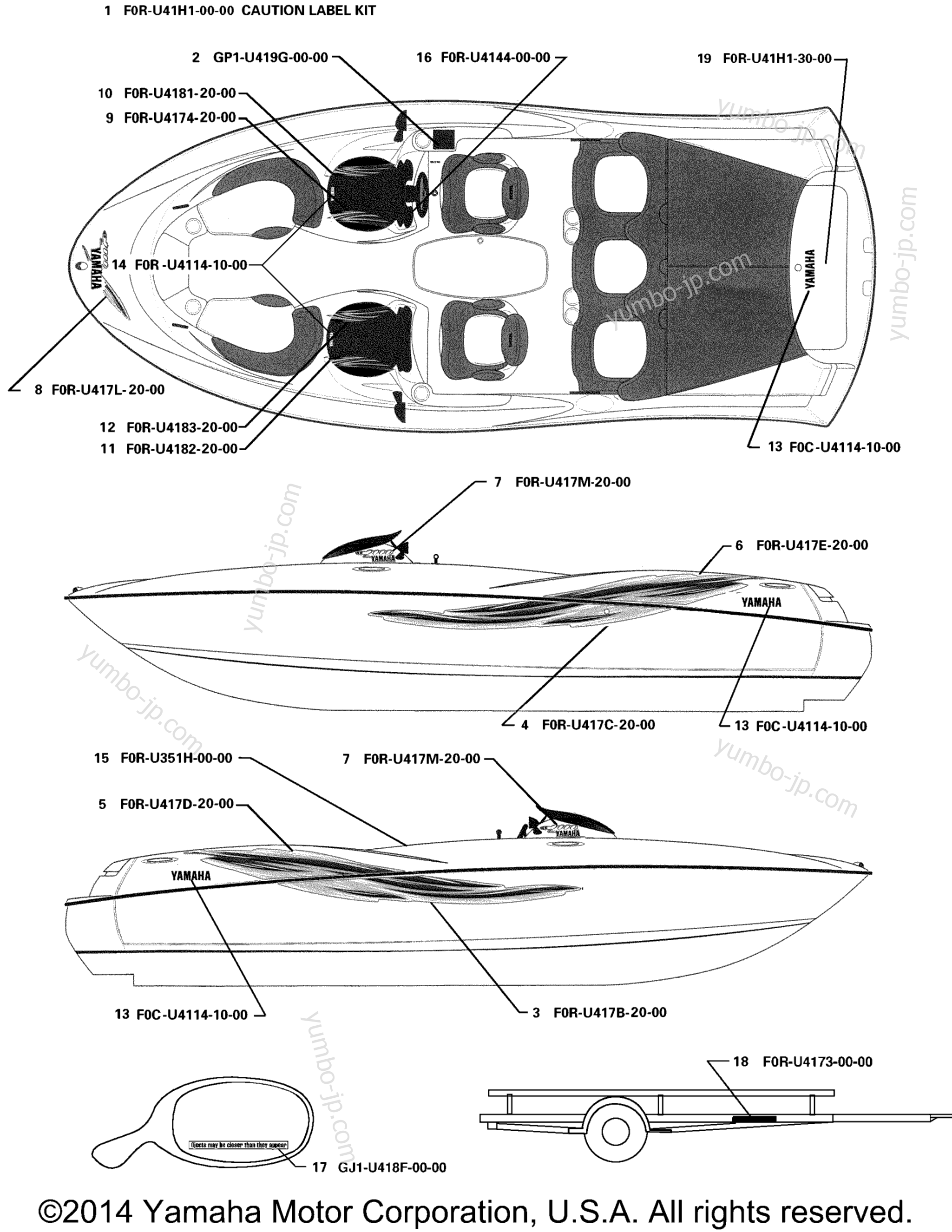 Graphics для катеров YAMAHA LX2000 (LST1200A) 2002 г.