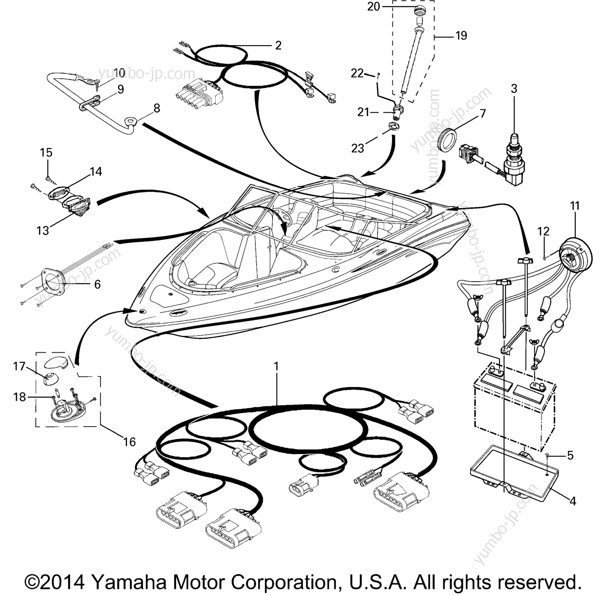 Electrical 3 для катеров YAMAHA SX230 (SRT1000AD) 2005 г.