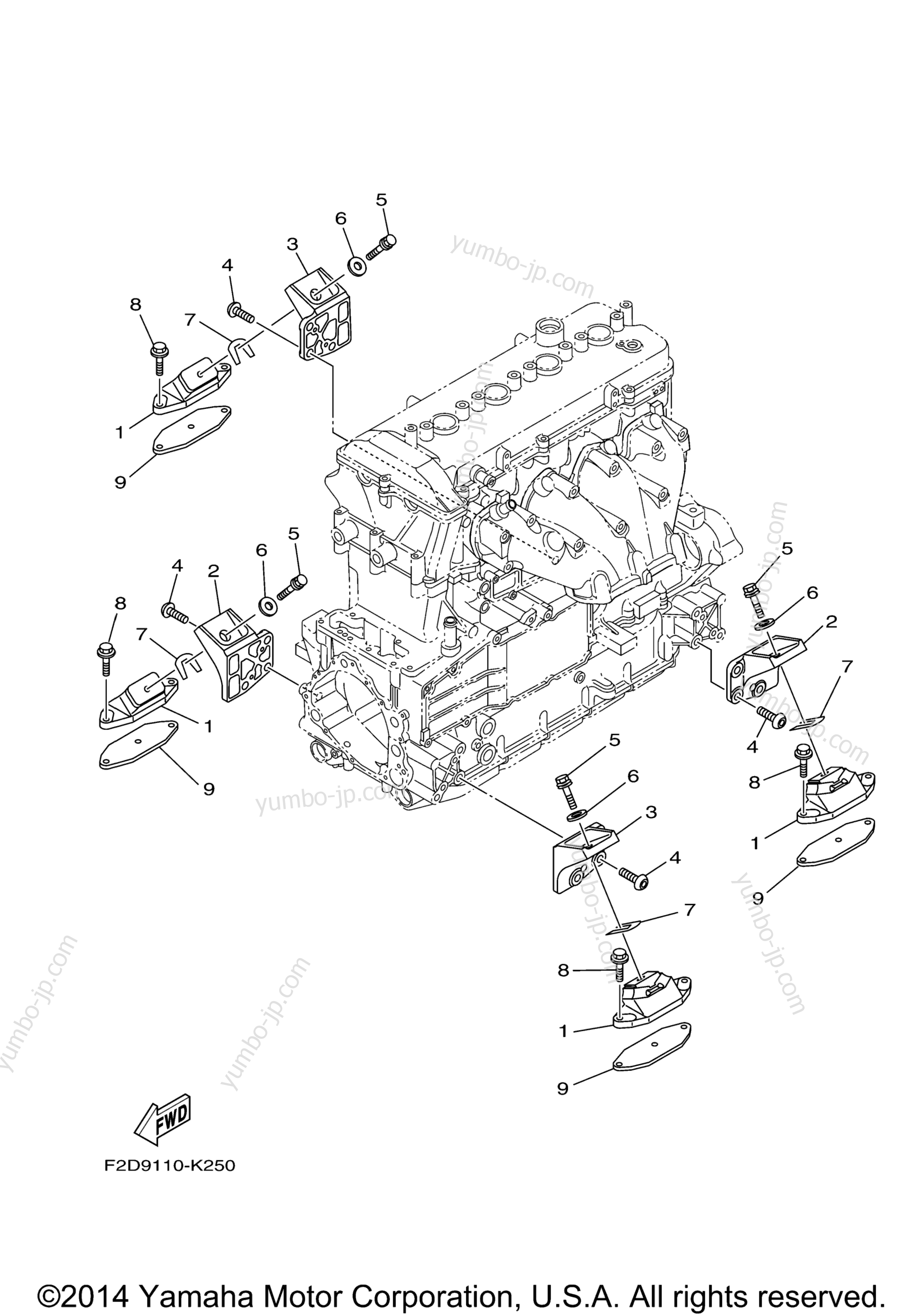 ENGINE MOUNT для катеров YAMAHA SX240 (SXT1800DN) 2014 г.