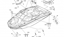 Hull Deck Fittings для катера YAMAHA AR190 (RX1800BN)2014 г. 