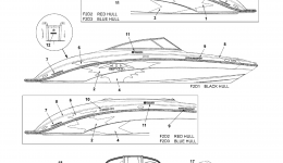 Graphics & Mats for катера YAMAHA AR240 HIGH OUTPUT (SXT1800AJ)2010 year 