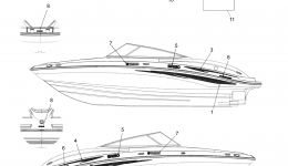 Graphics for катера YAMAHA SR210 (FRT1100F)2007 year 