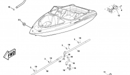 Deck Drain Fittings для катера YAMAHA AR230 High Output (SRT1100AD)2005 г. 