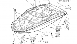 Hull Deck Fittings для катера YAMAHA SX192 (RM1800BR)2016 г. 