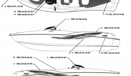 Graphics для катера YAMAHA LX2000 (LST1200A)2002 г. 