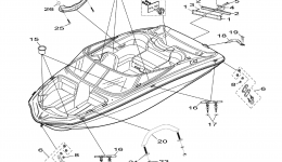 Hull Deck Fittings для катера YAMAHA SX190 (RX1800DMB)2013 г. 