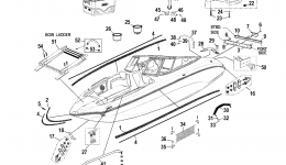 Hull Deck Fittings for катера YAMAHA 242 LIMITED CALIFORNIA (SAT1800JLP) CA2015 year 