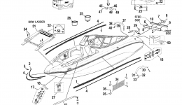 Hull Deck Fittings для катера YAMAHA AR240 CALIFORNIA (SAT1800ALP) CA2015 г. 