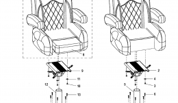 Swivel Seat для катера YAMAHA SX240 CALIFORNIA (SAT1800FLP) CA2015 г. 