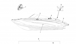 Graphics & Mats для катера YAMAHA SX190 (RX1800DN)2014 г. 