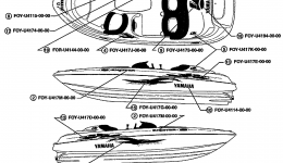 Graphics для катера YAMAHA EXCITER 135 (EXS1200X)1999 г. 