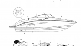 Graphics & Mats for катера YAMAHA SX240 HIGH OUTPUT (SXT1800EL)2012 year 