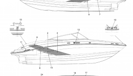 Graphics for катера YAMAHA 212SS (FAT1100BG)2008 year 
