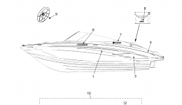 Graphics & Mats для катера YAMAHA AR190 (RX1800BL)2012 г. 