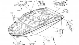 Hull Deck Fittings для катера YAMAHA AR190 (RX1800BL)2012 г. 