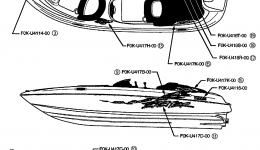 Graphics для катера YAMAHA EXCITER TWIN (EXT1200W)1998 г. 