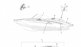 Graphics & Mats для катера YAMAHA AR190 (RX1800AMC)2013 г. 