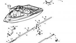 Deck Drain Fittings for катера YAMAHA AR230 (CALIF.) (SRT1000BCC) CA2004 year 