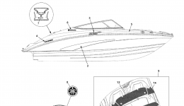 Graphics для катера YAMAHA SX210 (LAT1100BN)2014 г. 