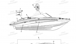 Graphics & Mats для катера YAMAHA SX190 CALIFORNIA (RX1800BLS) CA2017 г. 