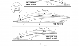 Graphics & Mats для катера YAMAHA AR240 CALIFORNIA (SXT1800ALN) CA2014 г. 