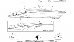 Graphics for катера YAMAHA 212X (FAT1100BLJ) CA2010 year 