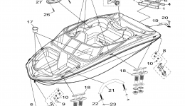 Hull Deck Fittings for катера YAMAHA SX192 (RM1800CP)2015 year 
