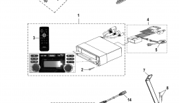 Stereo Equipment for катера YAMAHA 242 LIMITED (SXT1800JN)2014 year 