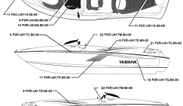 Graphics for катера YAMAHA LS2000 (LST1200B) CA2003 year 