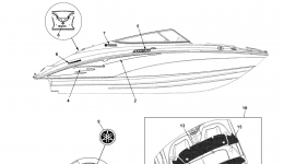 Graphics for катера YAMAHA AR210 (LAT1100AL)2012 year 