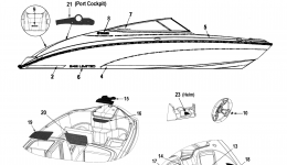 Graphics & Mats для катера YAMAHA 242 LIMITED E SERIES CALIFORNIA (SAT1800GRB) CA2016 г. 