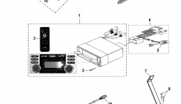 Stereo Equipment для катера YAMAHA 242 LIMITED S (SXT1800KN)2014 г. 