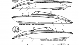 Graphics & Mats for катера YAMAHA AR240 HO CALIFORNIA (SAT1800ARB) CA2016 year 