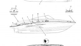 Graphics для катера YAMAHA AR210 (FRT1100ALK) CA2011 г. 