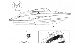 Graphics for катера YAMAHA SX210 (LAT1100BL)2012 year 