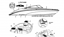 Graphics & Mats для катера YAMAHA 242 LIMITED S E SERIES CALIFORNIA (SAT1800FRB) CA2016 г. 