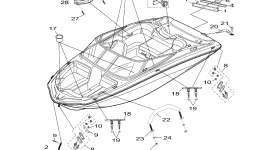Hull Deck Fittings для катера YAMAHA SX192 (RM1800CM)2013 г. 