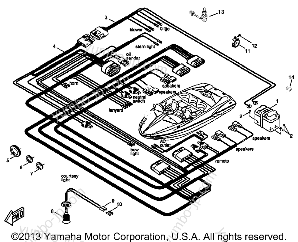 Electrical 3 для катеров YAMAHA XR1800 (XRT1200Z) 2001 г.