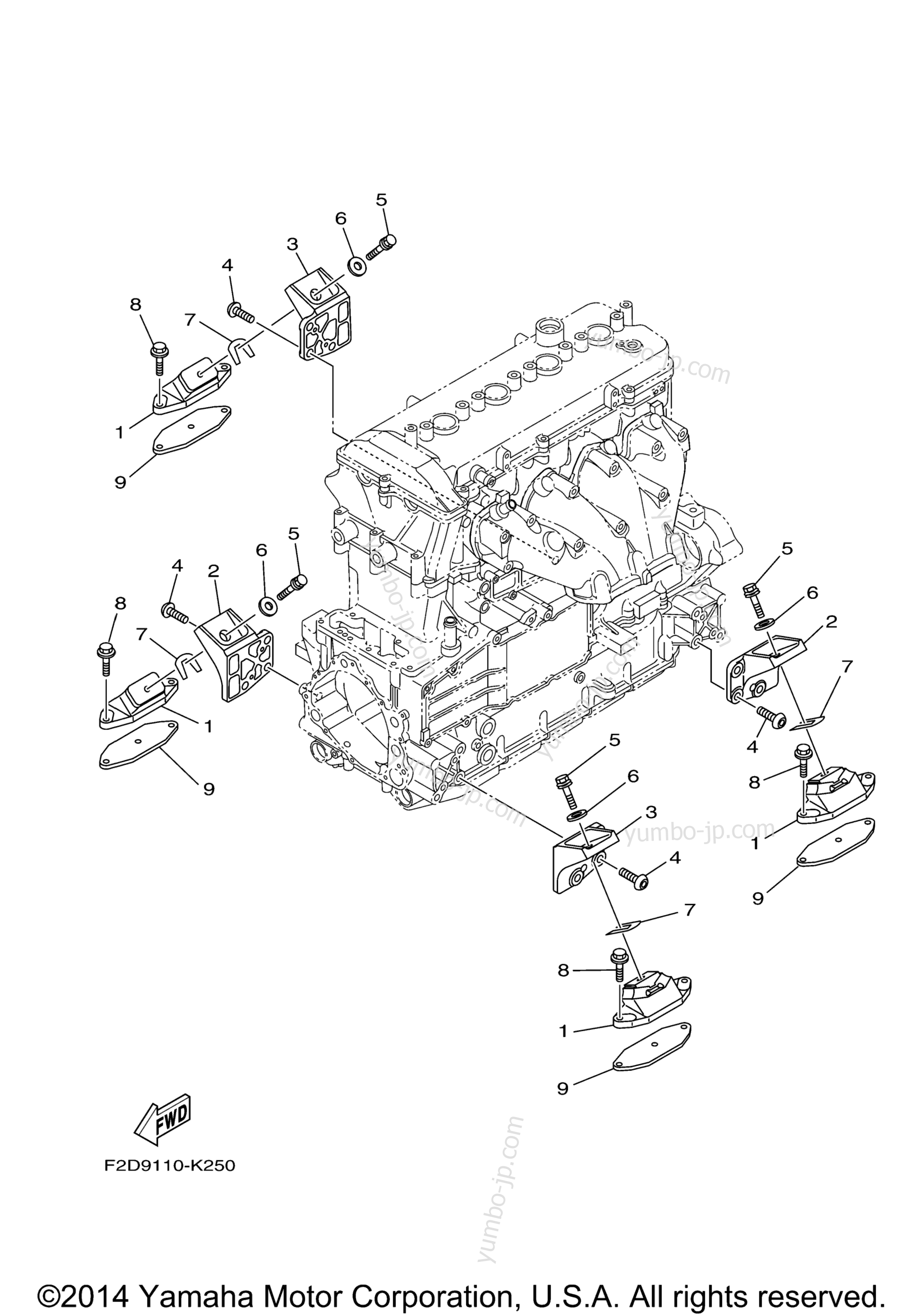 ENGINE MOUNT для катеров YAMAHA AR210 CALIFORNIA (RX1800ALP) CA 2015 г.
