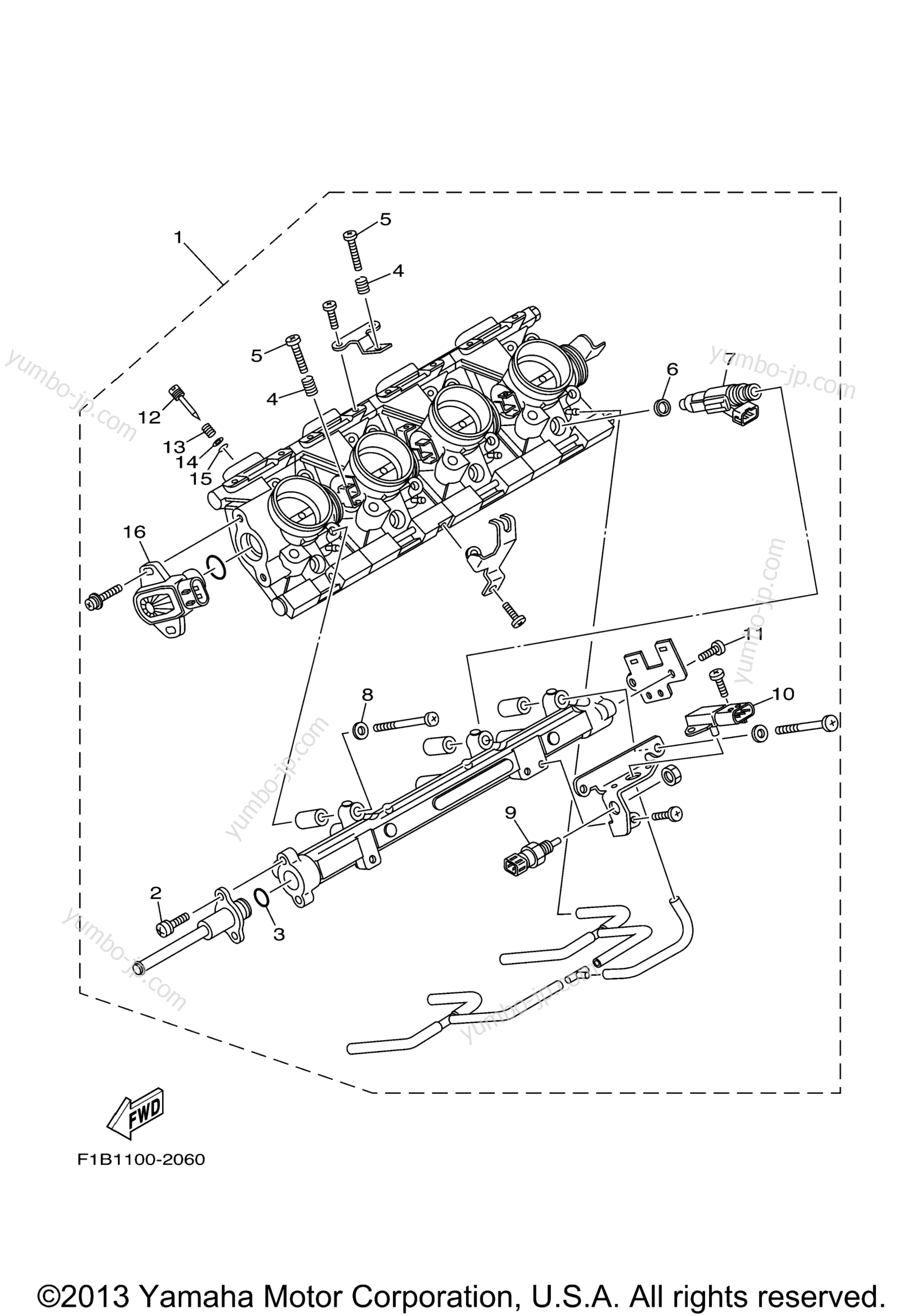 Fuel Injection для катеров YAMAHA SR230 (CALIF) (SRT1000CB) CA 2003 г.