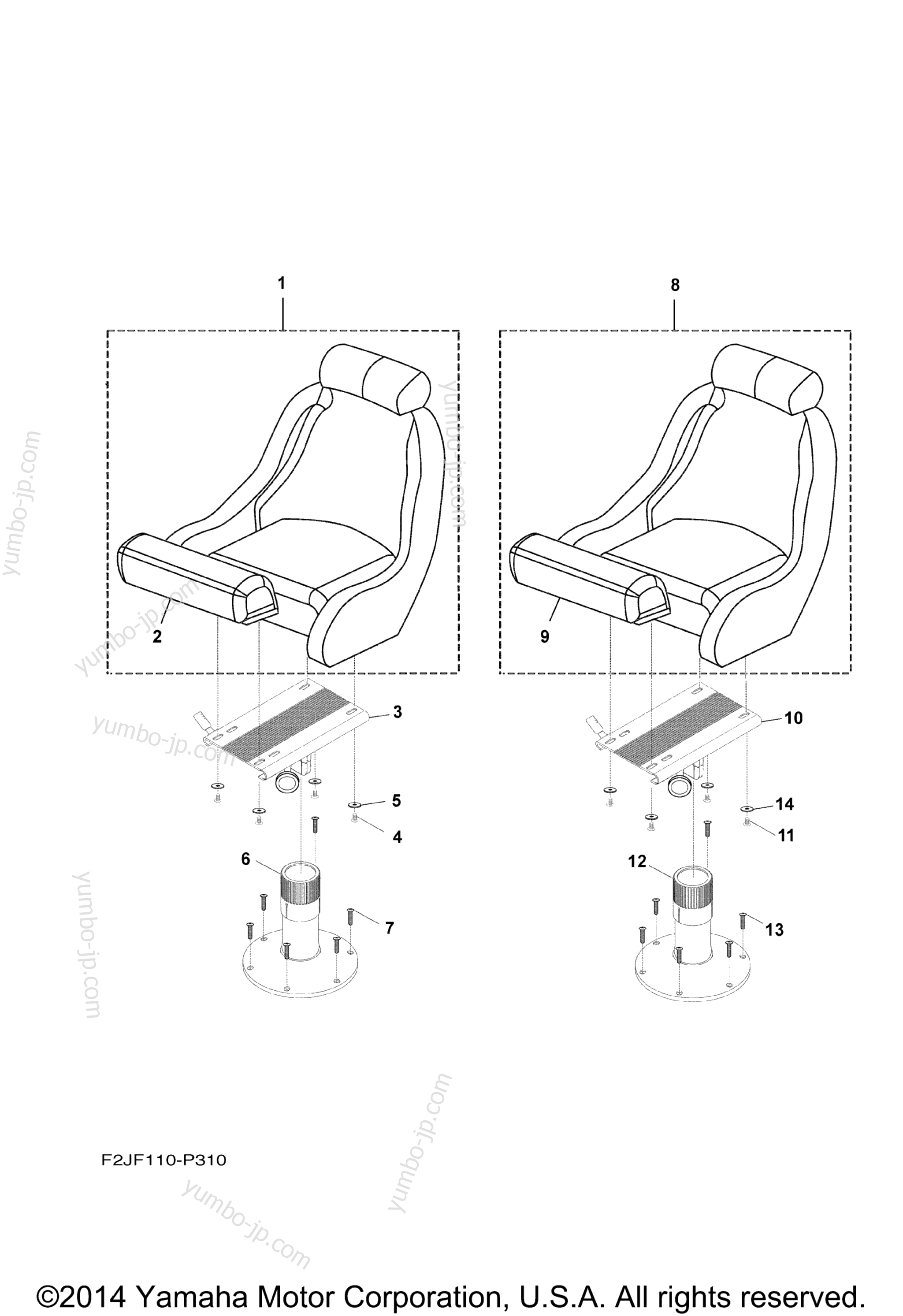 Swivel Seat для катеров YAMAHA 212SS (XAT1800CP) 2015 г.