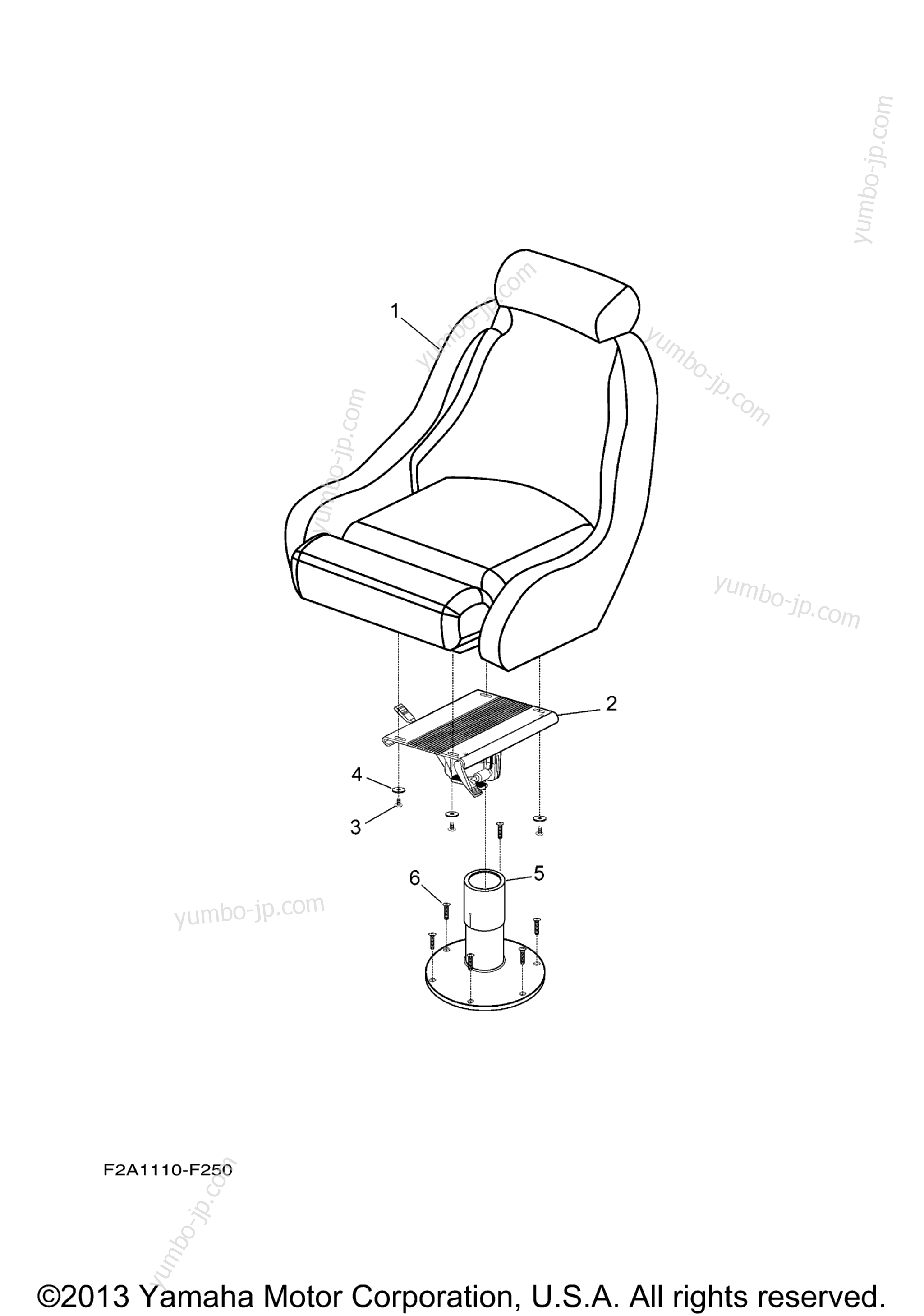 Swivel Seat for boats YAMAHA AR230 HIGH OUTPUT (SXT1100CLH) CA 2009 year