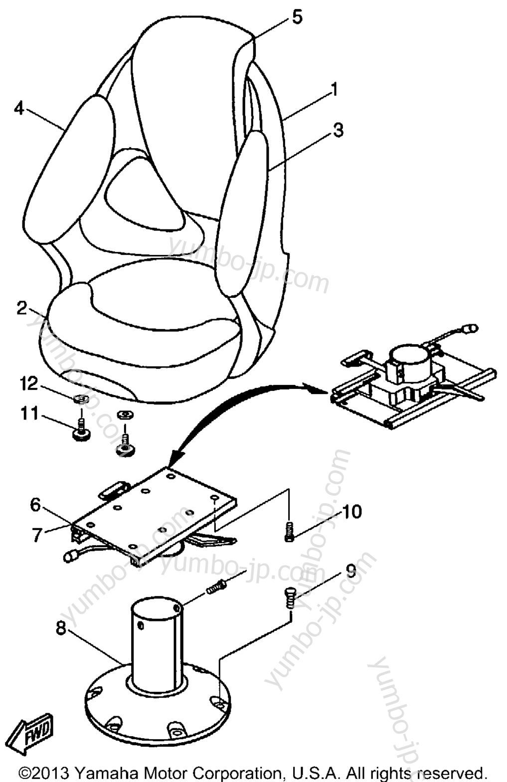 Swivel Seat for boats YAMAHA LS2000 (LST1200Y) 2000 year