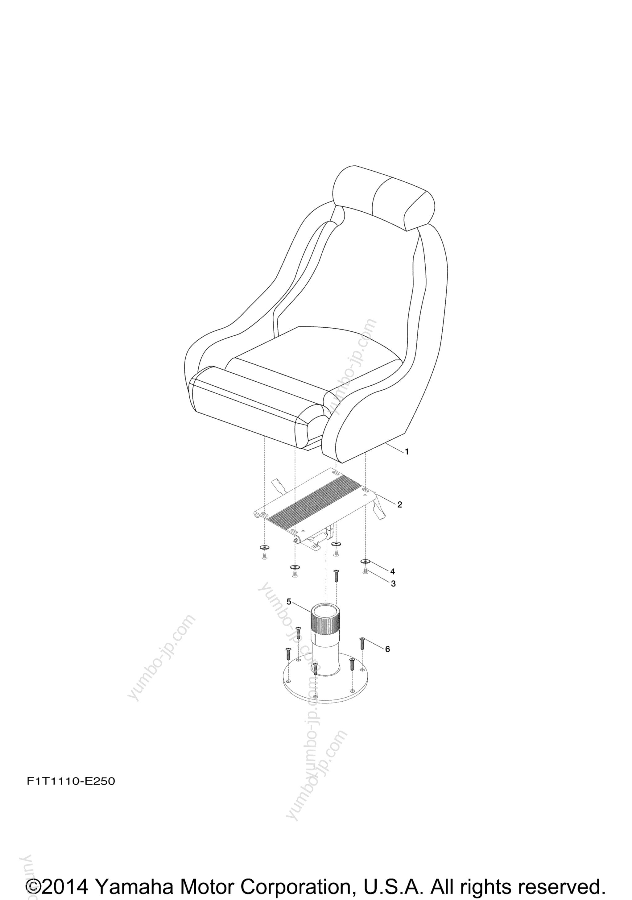 Swivel Seat для катеров YAMAHA AR210 (FRT1100ALK) CA 2011 г.