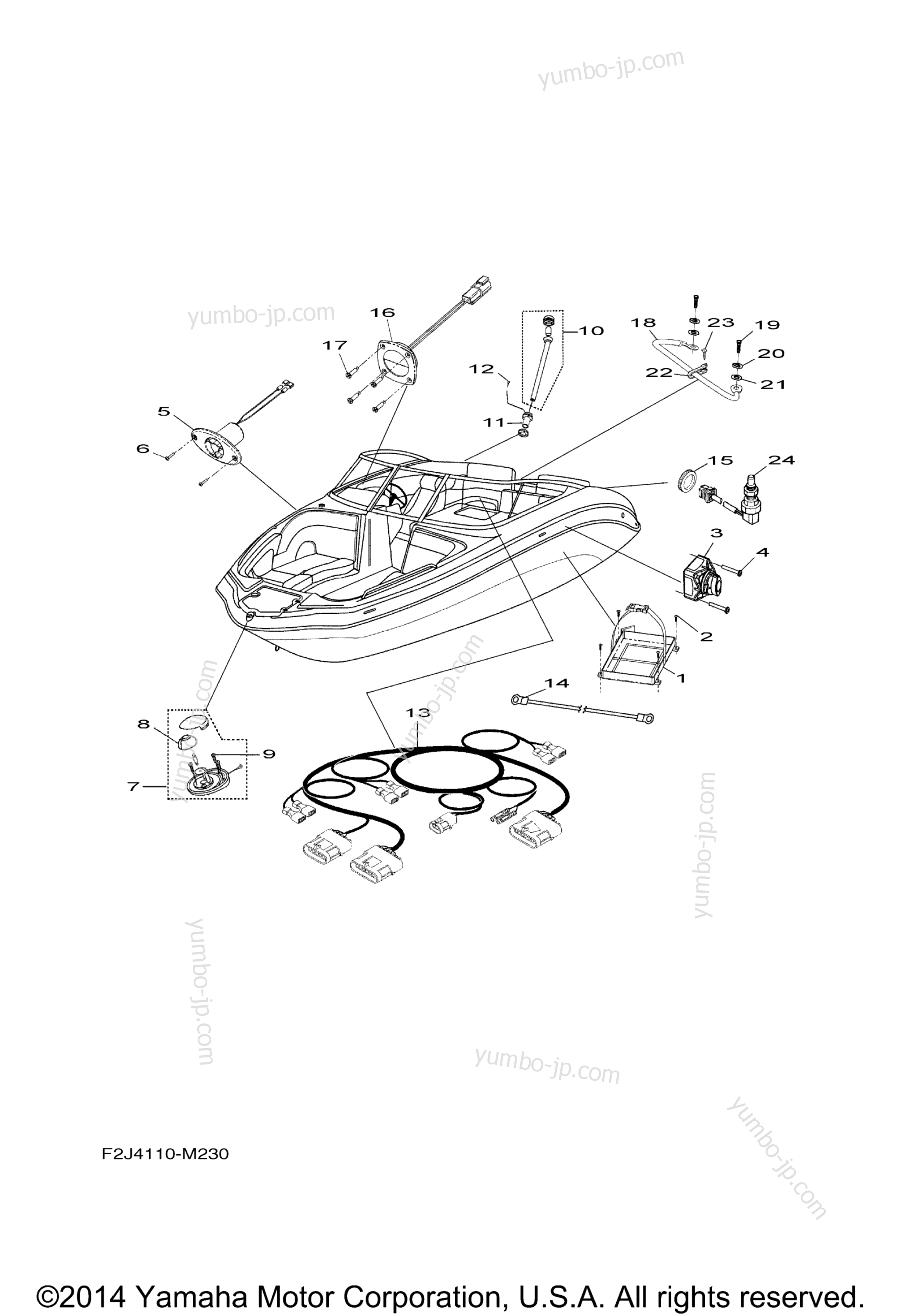 Electrical 3 for boats YAMAHA 212X (XAT1800AM) 2013 year