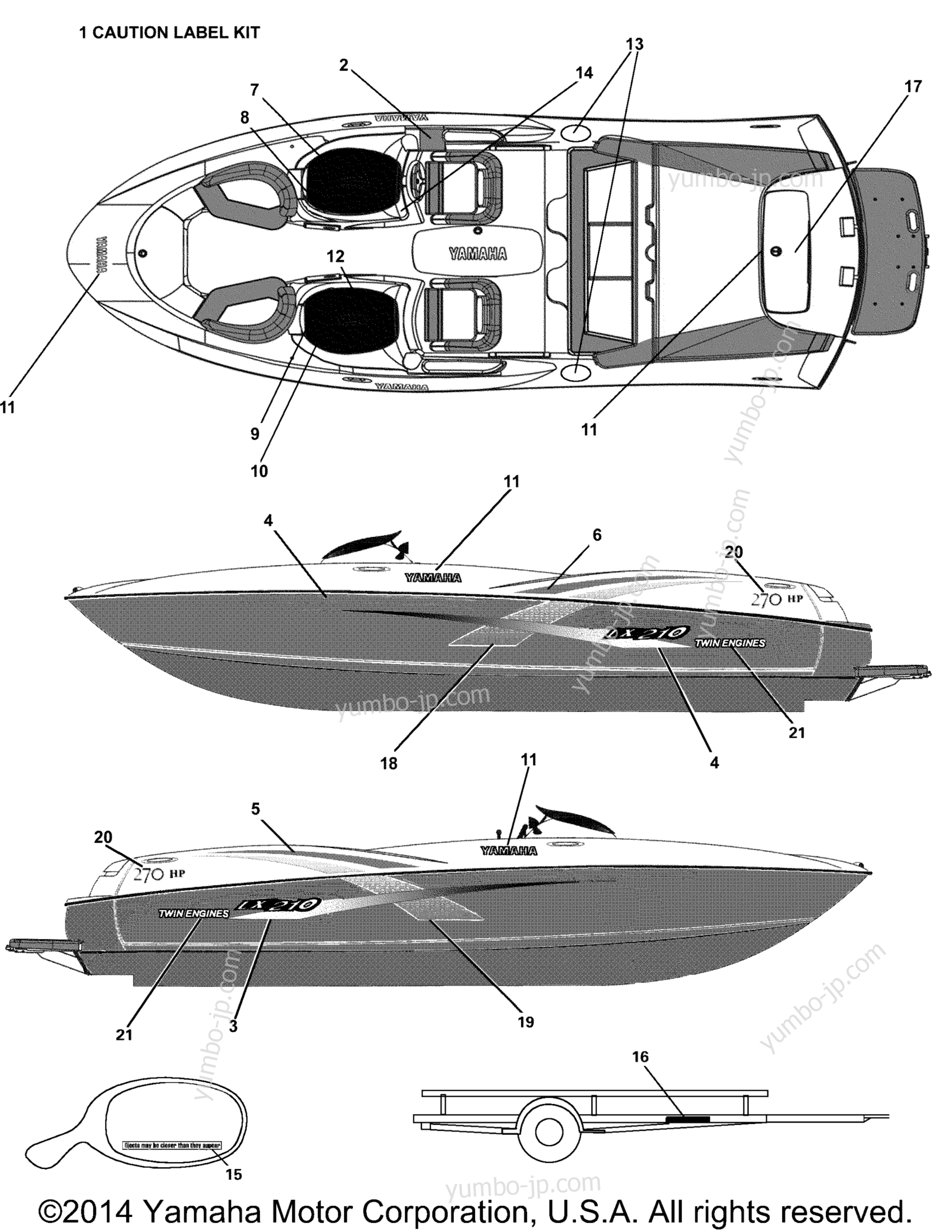 Graphics для катеров YAMAHA LX210 (LST1200AD) 2005 г.