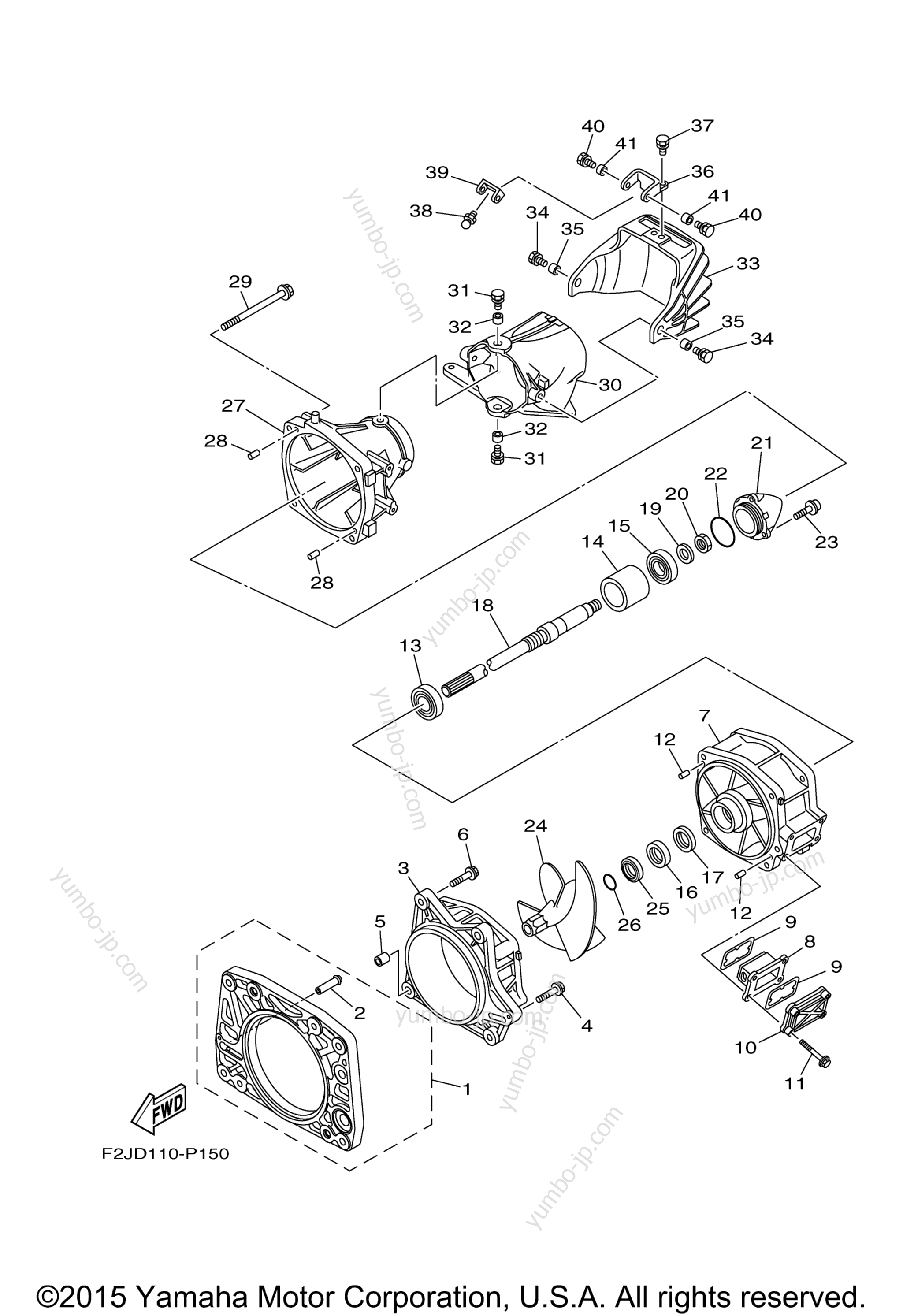 Jet Unit 1 for boats YAMAHA AR240 HO CALIFORNIA (SAT1800ARB) CA 2016 year