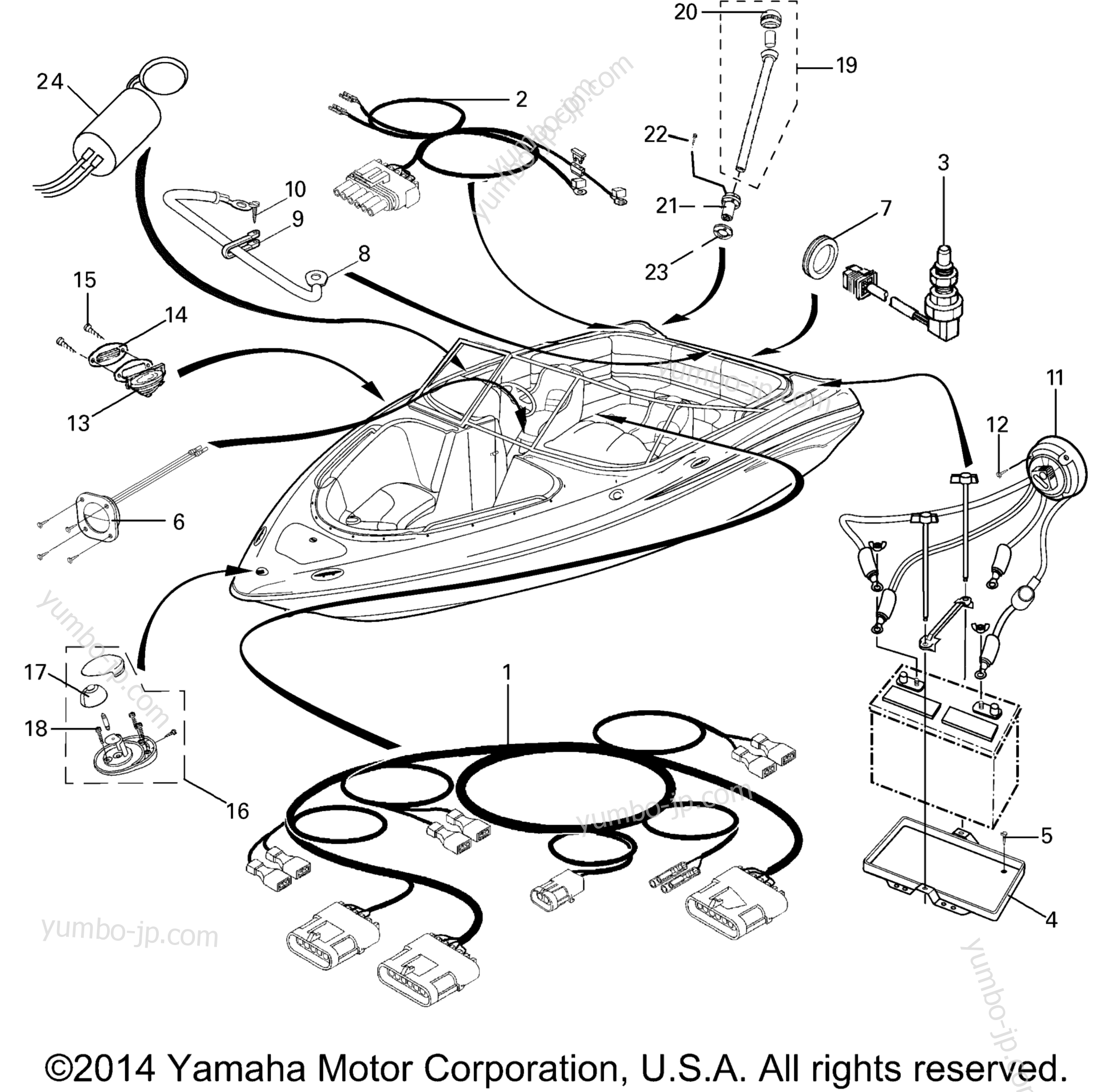 Electrical 3 для катеров YAMAHA AR230 HO (SRT1100BE) 2006 г.